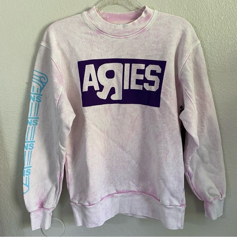Limited VANS VAULT X ARIES WOMEN'S CREW SWEATSHIRT - PINK Purple size XSMALL